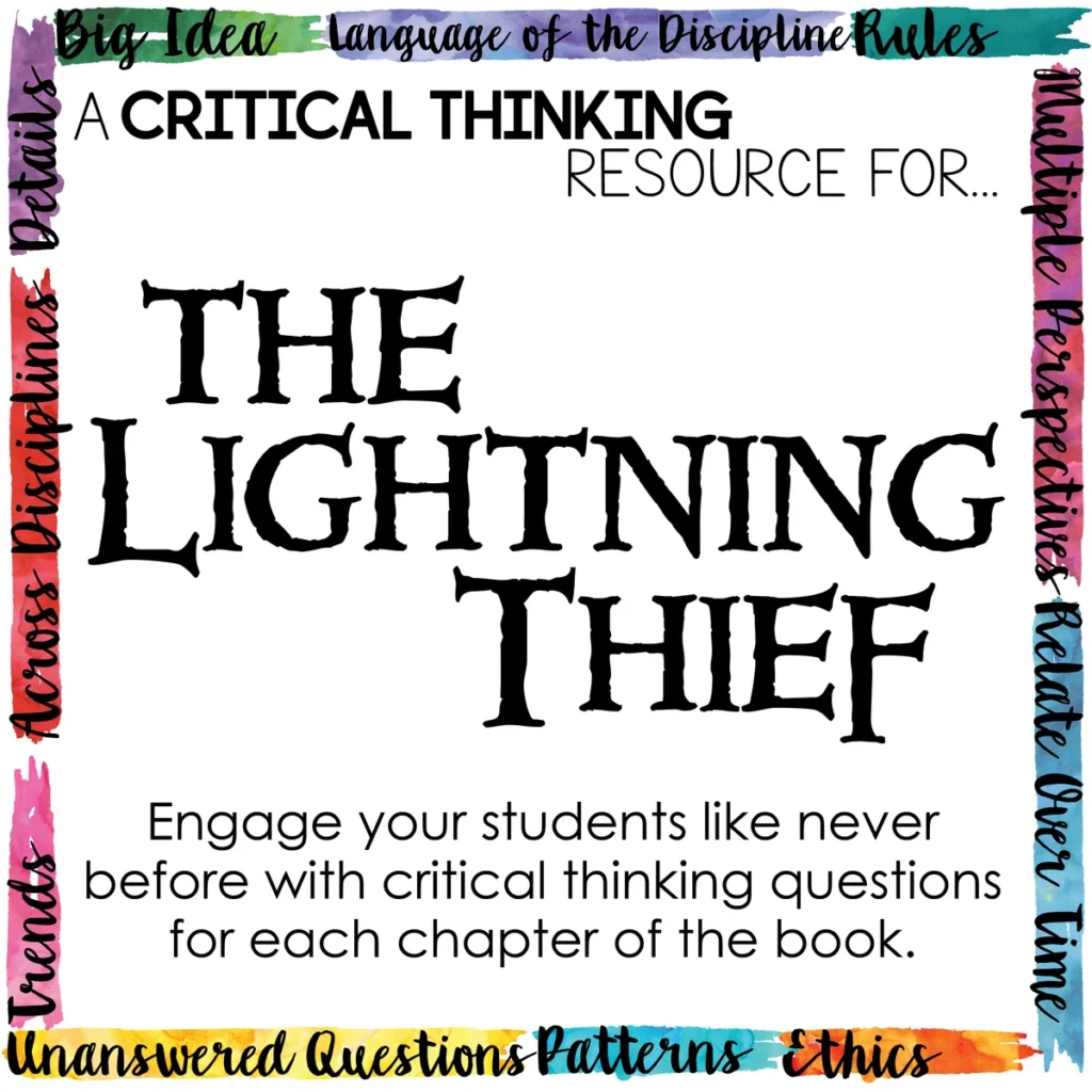 Depth and Complexity Novel Study for The Lightning Thief