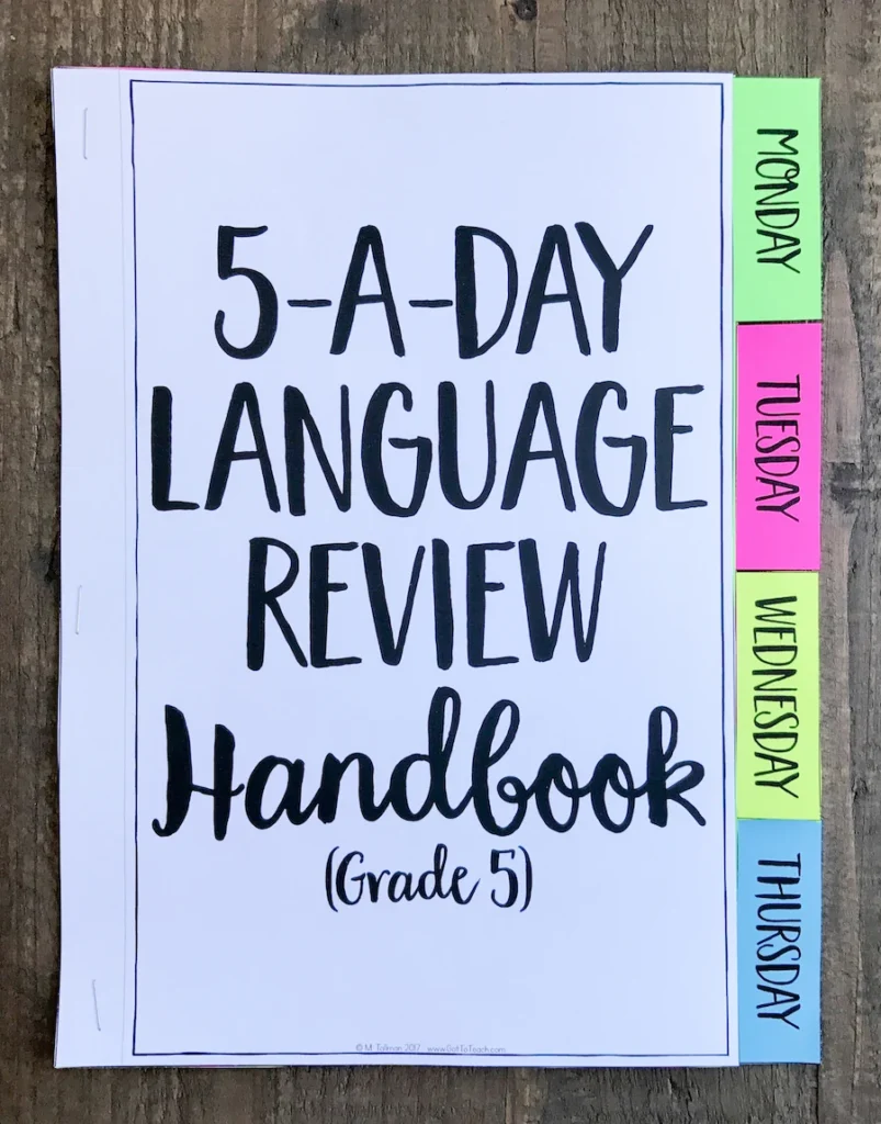 5th Grade Daily GRAMMAR Language Spiral Review Morning Work [Editable] Test Prep — Image 2
