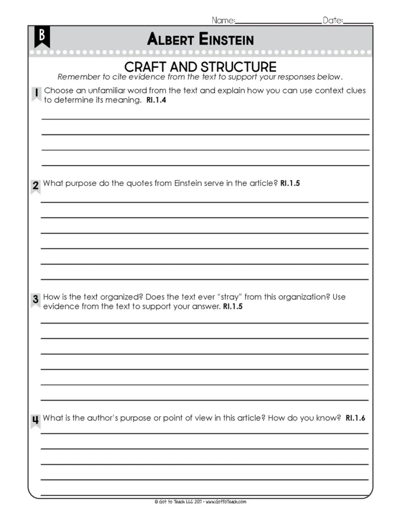 Close Reading and Fluency Practice Albert Einstein & Stephen Hawking — Image 4