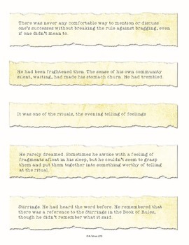"Book Bits": a Fun Pre-reading Activity for The Giver — Image 3