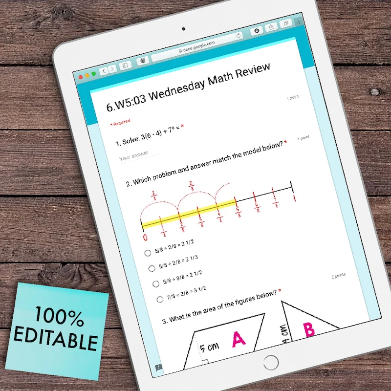 6th Grade Math Spiral Review [DIGITAL] — Image 4