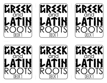 Greek and Latin Roots Card Game Morphology — Image 4