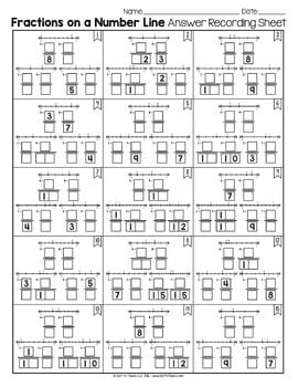 Fractions on a Number Line Math Center Math Tiles — Image 4