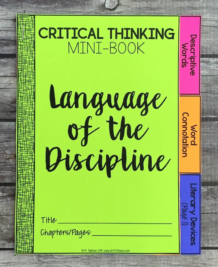 Depth and Complexity Critical Thinking Literary Mini-Books — Image 3