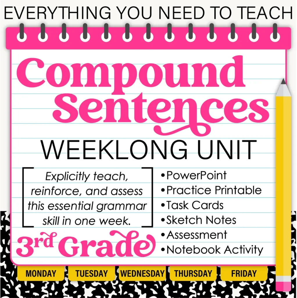 3rd Grade Grammar Unit: Compound Sentences