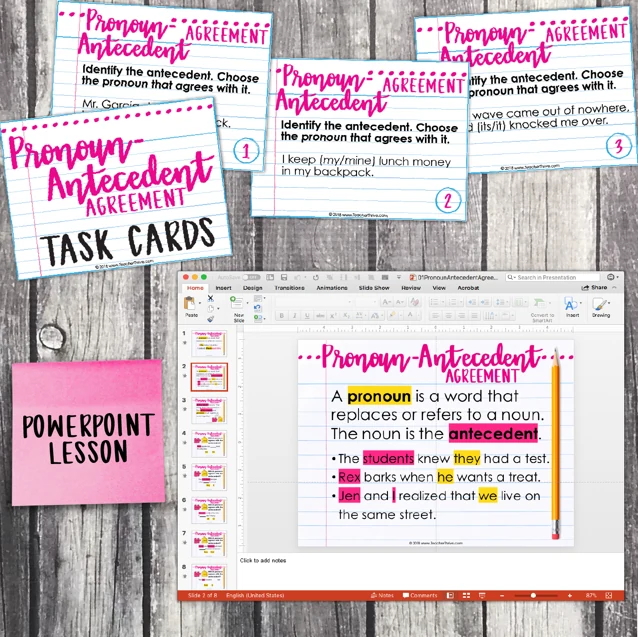 3rd Grade Grammar Unit: Pronoun-Antecedent Agreement — Image 3