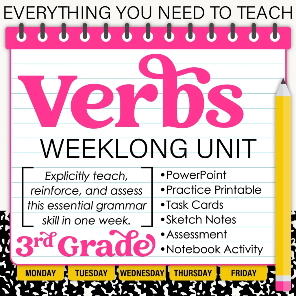 3rd Grade Grammar Unit: Verbs