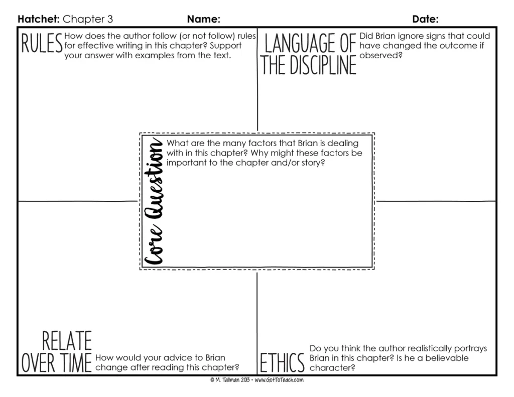 Depth and Complexity Novel Study for Hatchet — Image 4