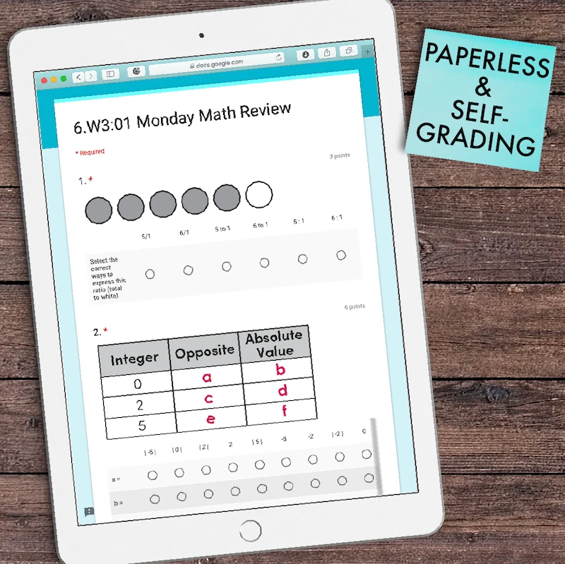 6th Grade Math Spiral Review [DIGITAL] — Image 2