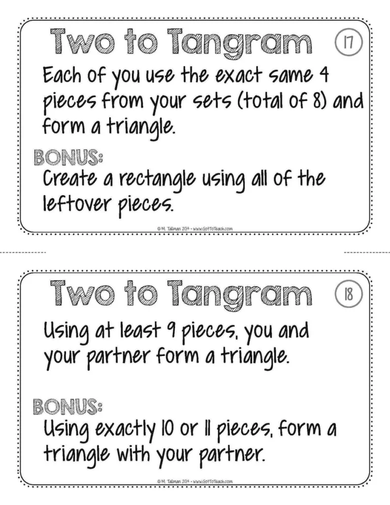 Math Tangram Cooperative Learning Math Centers — Image 3