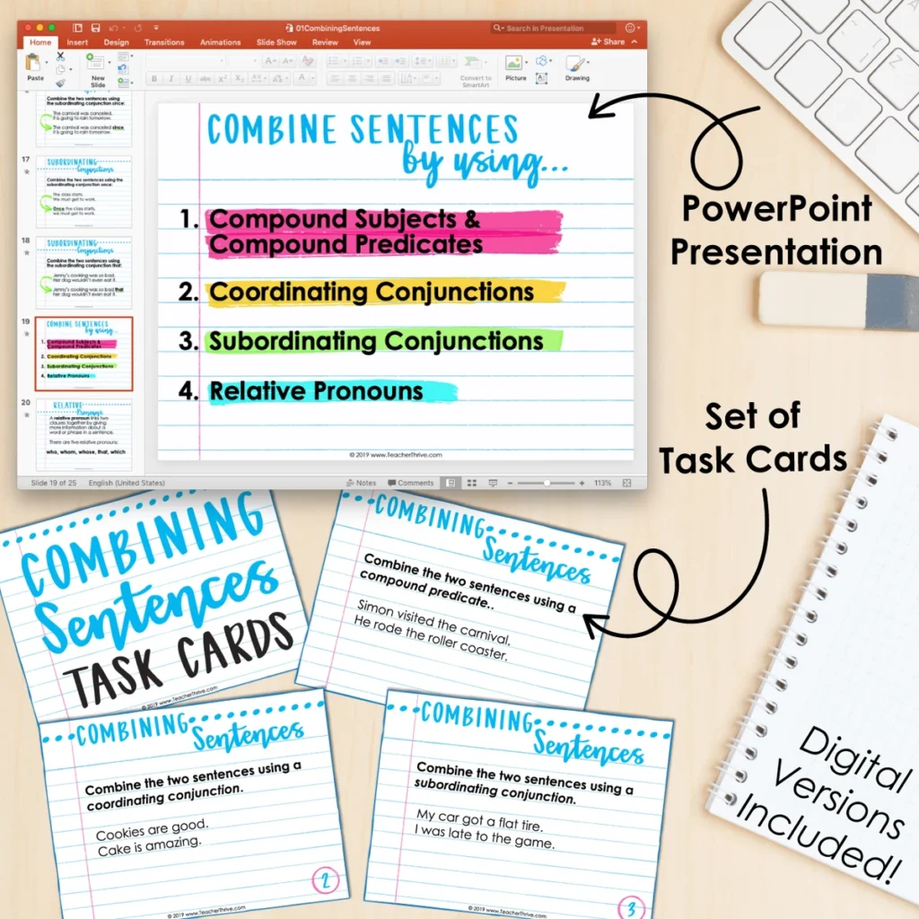 5th Grade Grammar Unit: Combine Sentences — Image 3