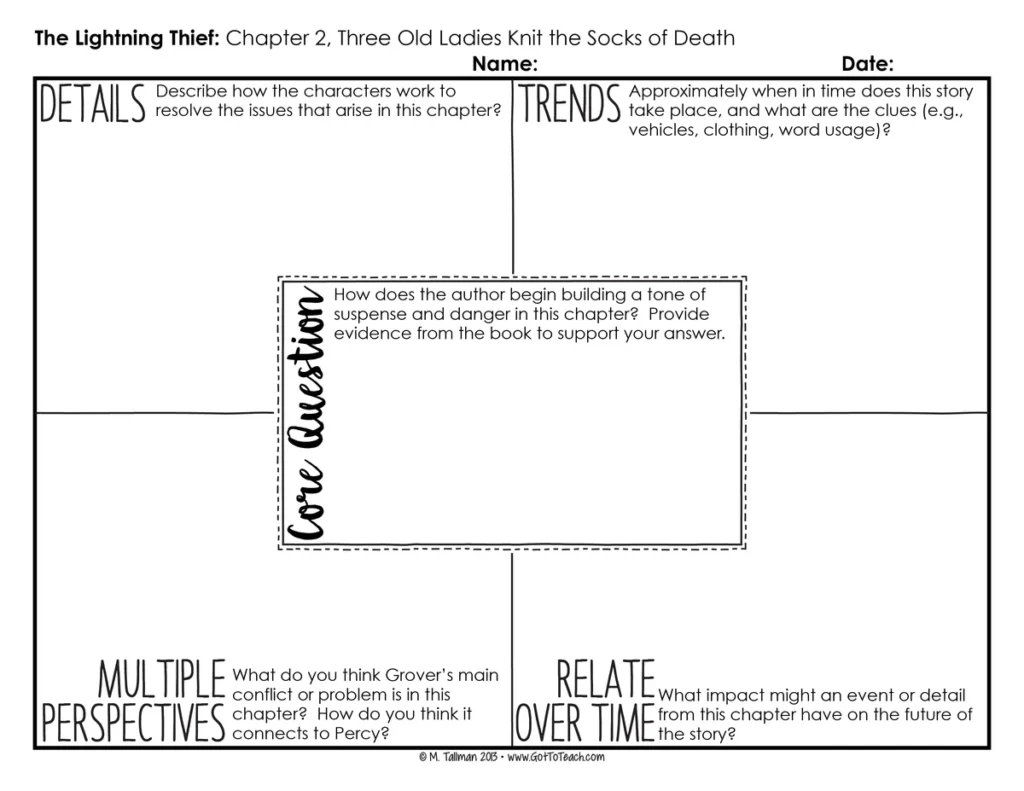 Depth and Complexity Novel Study for The Lightning Thief — Image 3