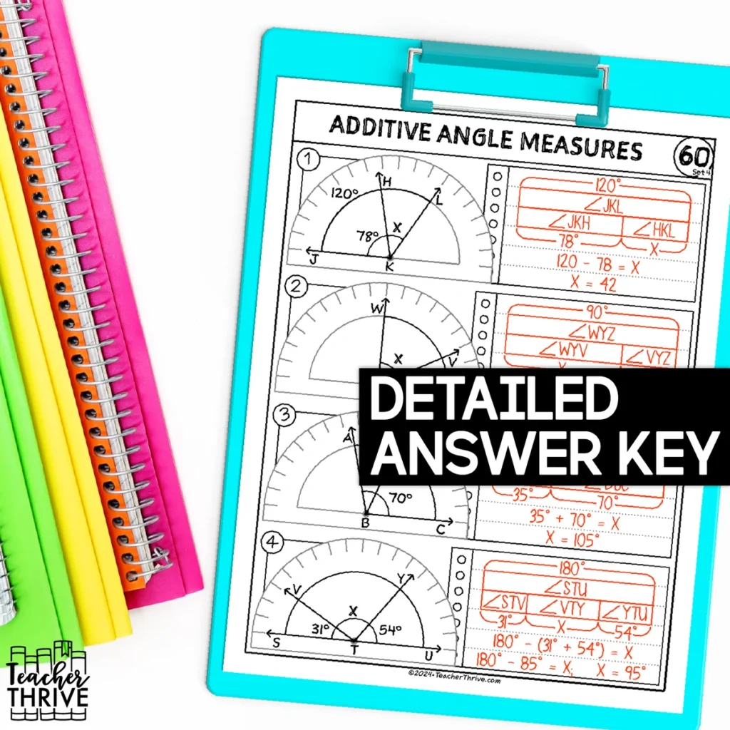 4th Grade Math Additive Angle Measures Doodle Page Sketch Notes — Image 4