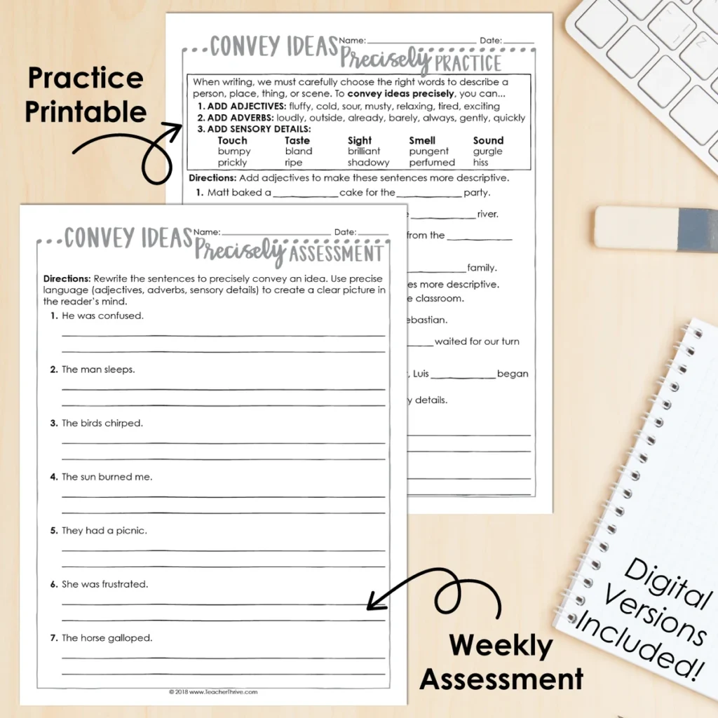 4th Grade Grammar Unit: Convey Ideas Precisely — Image 2