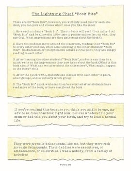 "Book Bits": a Fun Pre-reading Activity for The Lightning Thief — Image 2