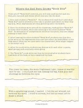 "Book Bits": a Fun Pre-reading Activity for Where the Red Fern Grows — Image 2