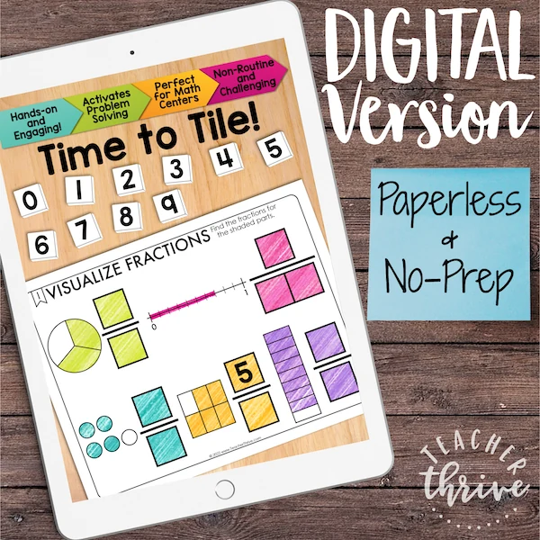 Visualizing Fractions Math Center Math Tiles — Image 2