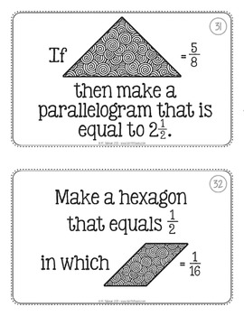 Tangram Fraction Task Cards Math Centers — Image 4