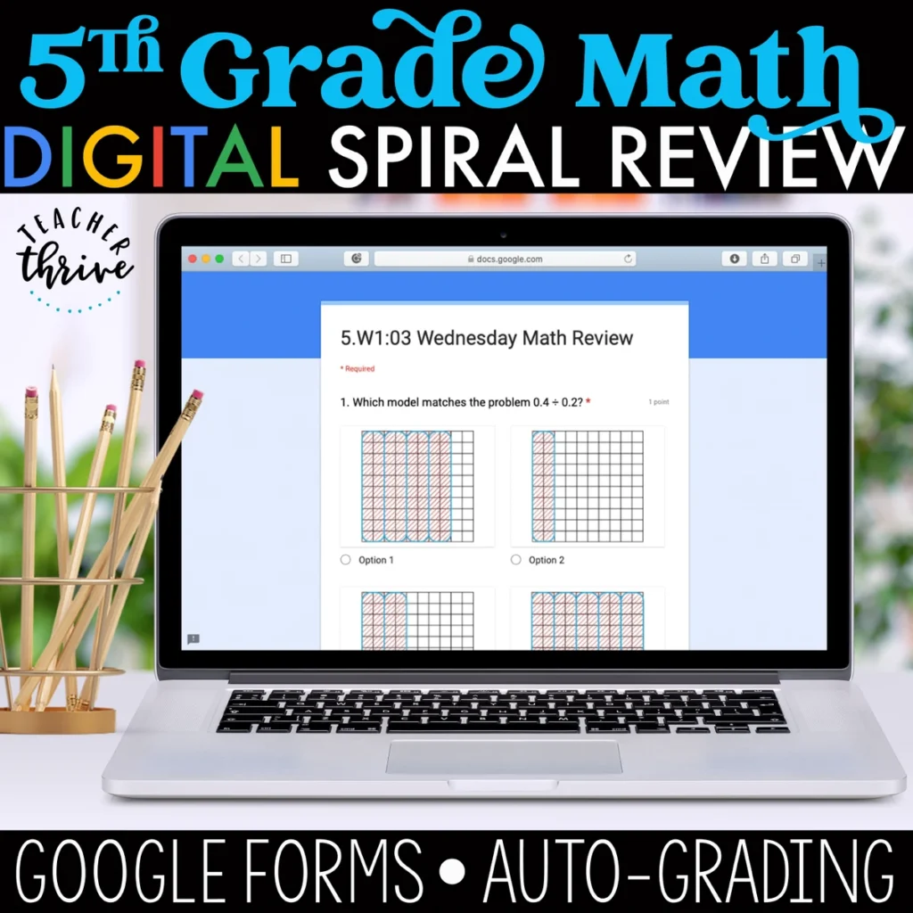 5th Grade Daily Math Spiral Review [DIGITAL]