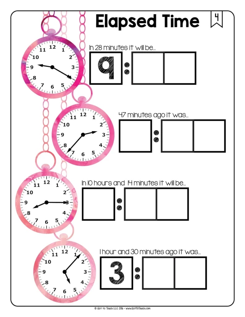 Elapsed Time Math Centers Math Tiles — Image 3
