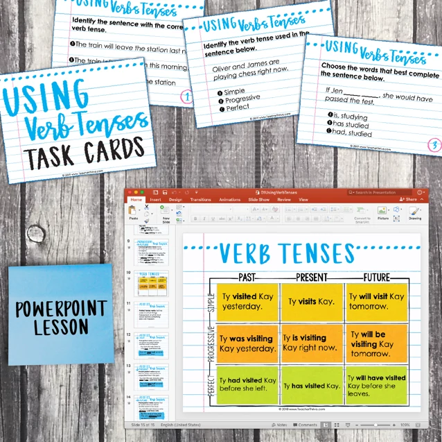 5th Grade Grammar Unit: Using Verb Tenses — Image 3