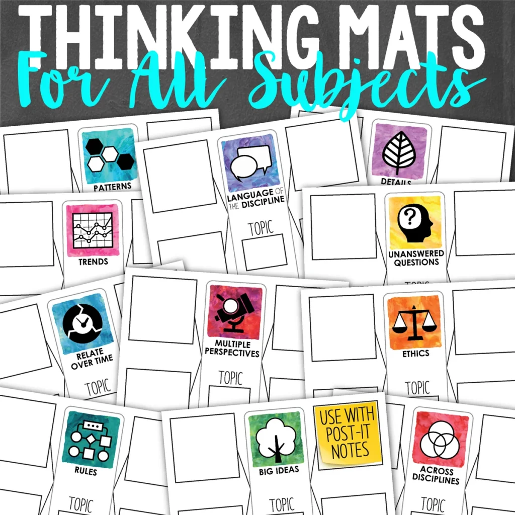 Depth and Complexity Critical Thinking Mats {For all subjects!}