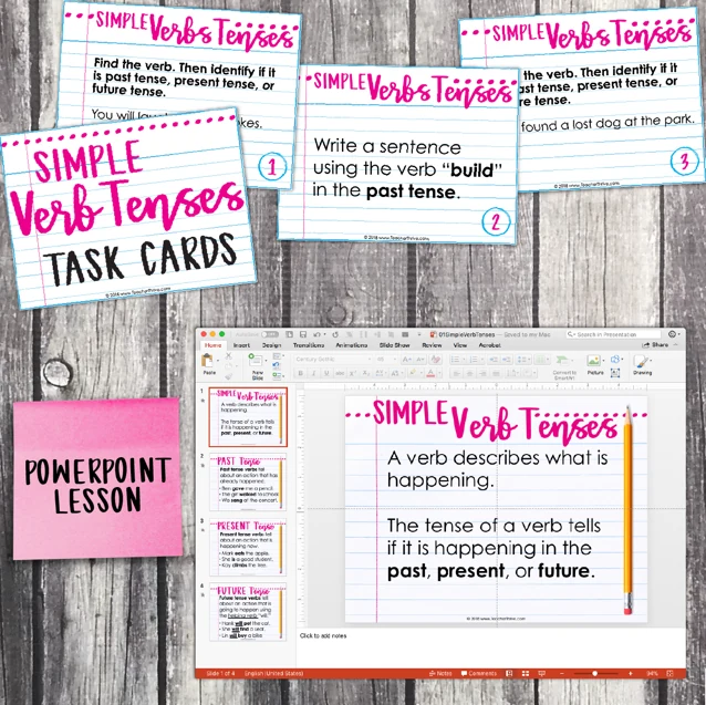 3rd Grade Grammar Unit: Simple Verb Tenses — Image 3