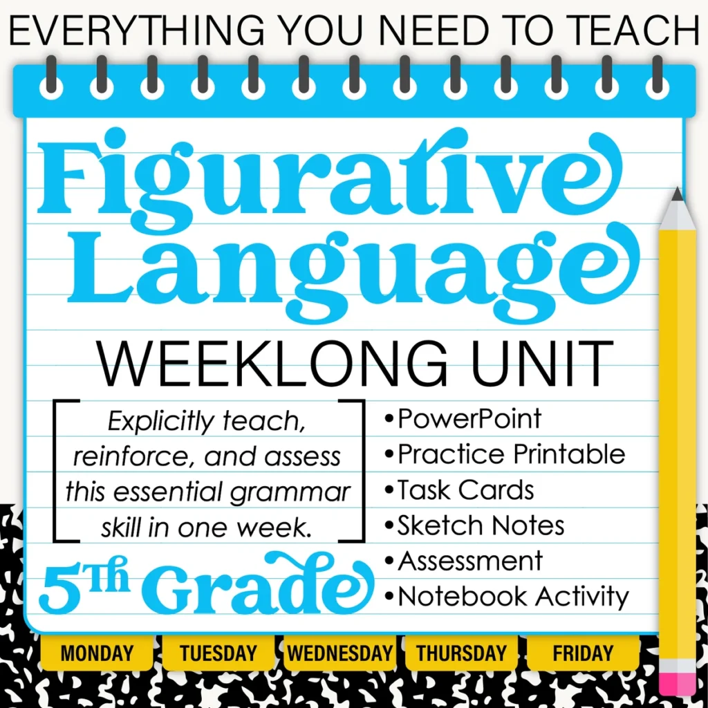 5th Grade Grammar Unit: Figurative Language