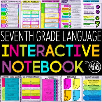 7th Grade Language Interactive Notebook  Grammar Interactive Notebook