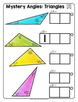 Mystery Angles (Triangles) Math Centers Math Tiles — Image 4