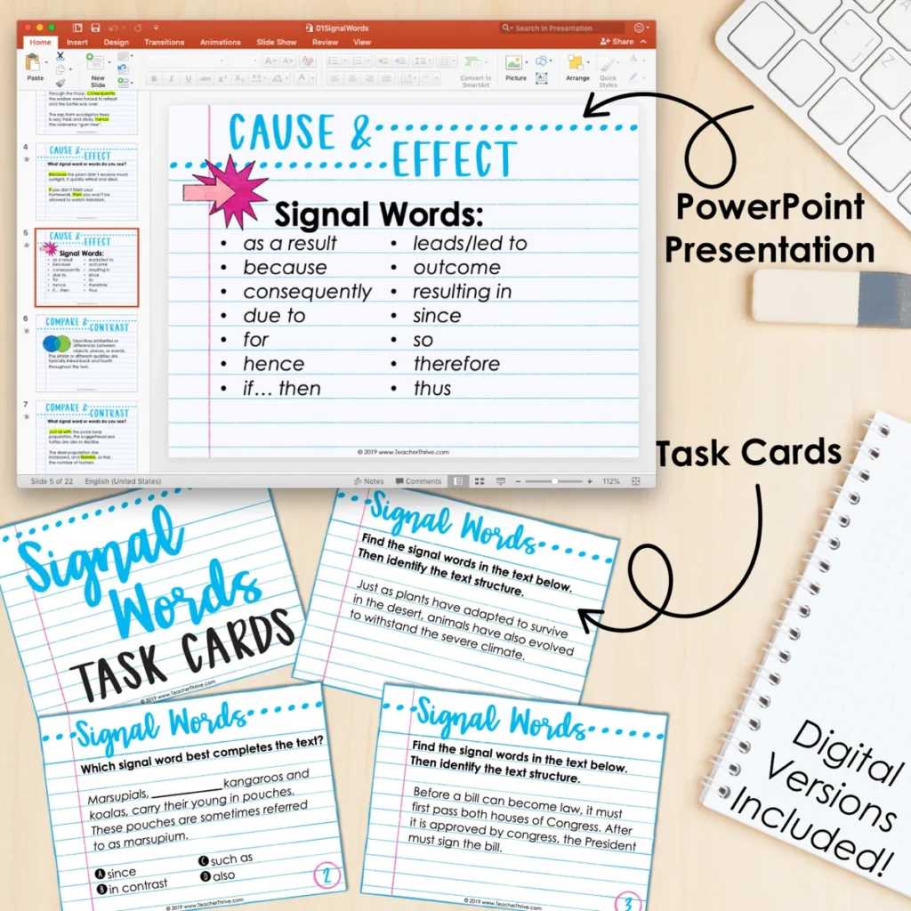 5th Grade Grammar Unit: Signal Words — Image 3