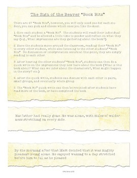"Book Bits": a Fun Pre-reading Activity for The Sign of The Beaver — Image 2