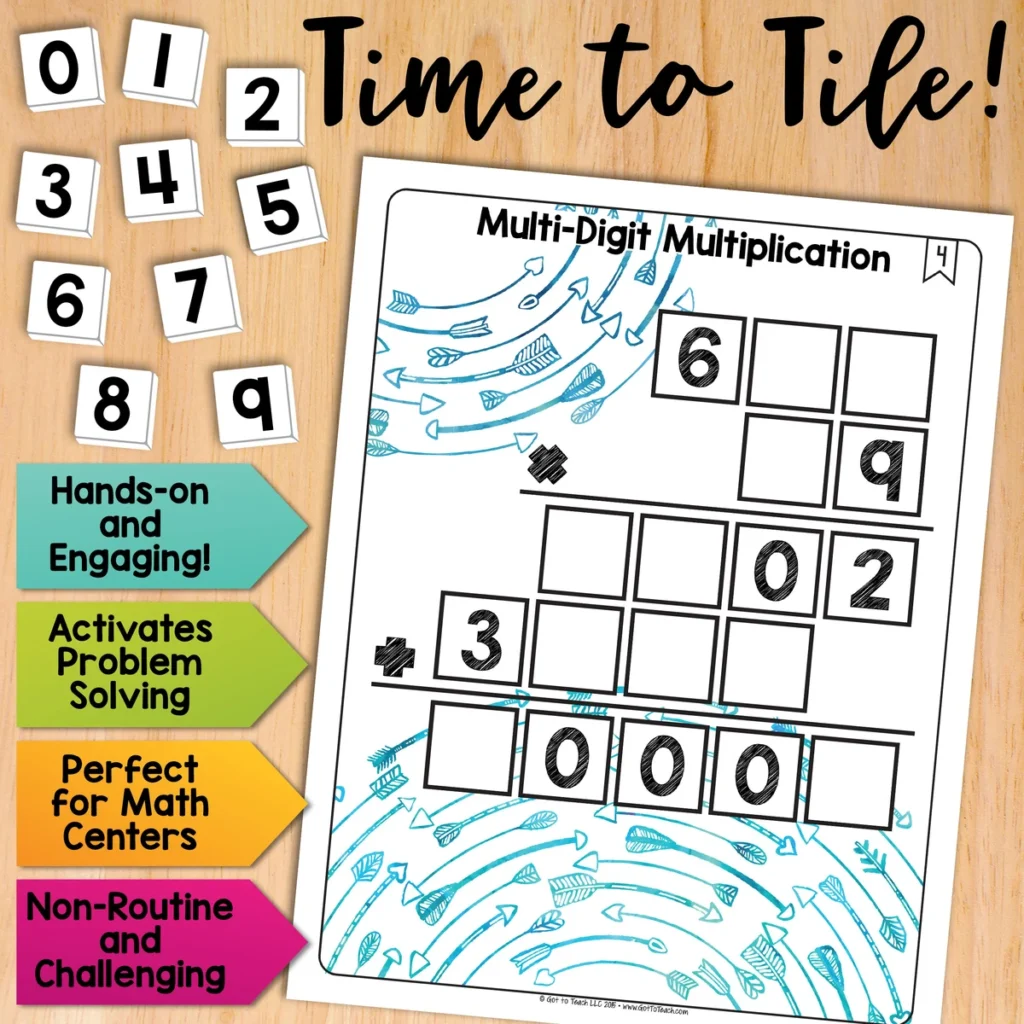 Multi-Digit Multiplication Math Centers Math Tiles