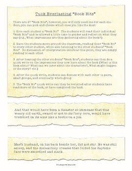 "Book Bits": a Fun Pre-reading Activity for Tuck Everlasting — Image 2