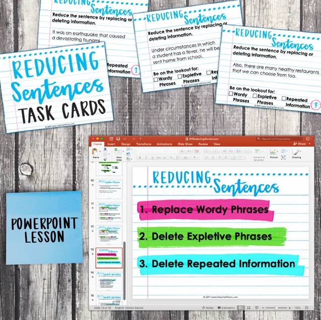 5th Grade Grammar Unit: Reduce Sentences — Image 3