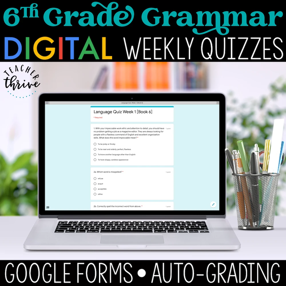 6th Grade Language Assessments [DIGITAL]