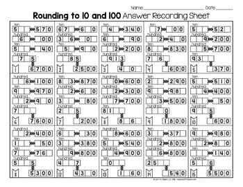Rounding to 10 and 100 Math Centers Math Tiles — Image 4